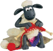 Shaun the sheep, knitting