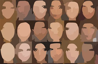 blurred faces