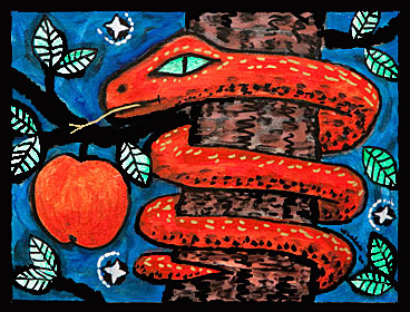 the snake in the garden