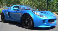 blue sports car