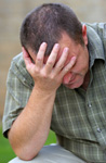 distraught man