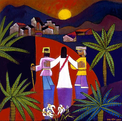 The disciples on the road to Emmaus