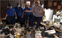 hoarder's home