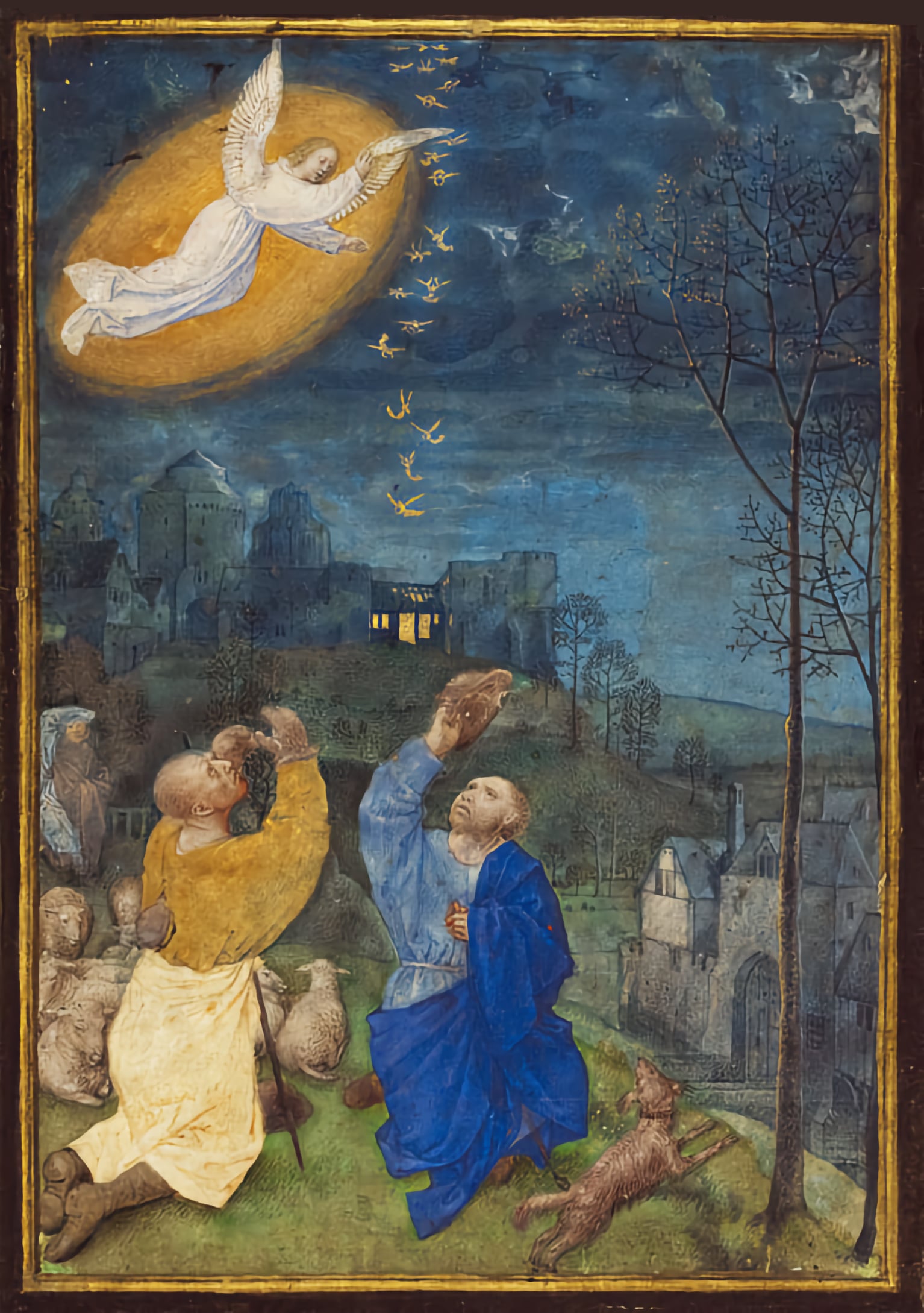 angel speaks to shepherds